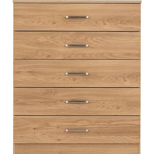 Seconique Seconique Dakota 5 Drawer Chest in Oak Effect 2