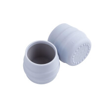 BIBaDO - Sippit Silicone Baby Cup, Mist (2-Pack) - Open Training Silicone Cups - Soft, Non Slip Grip, Weighted Base - Durable, Dishwasher Safe, BPA F