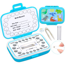 Caffox Tooth Keepsake Box, Tooth Fairy Box Lost Teeth Holders for Kids, Tooth Saver, First Tooth Container, Baby Teeth Storage for Boys and Girls, Bl
