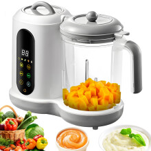Baby Food Processer Chopper, Multifunctional Baby Food Maker and Steamer, Detachable Puree Blender with Preset Modes 4 Menu, Auto Cooking and Grindin