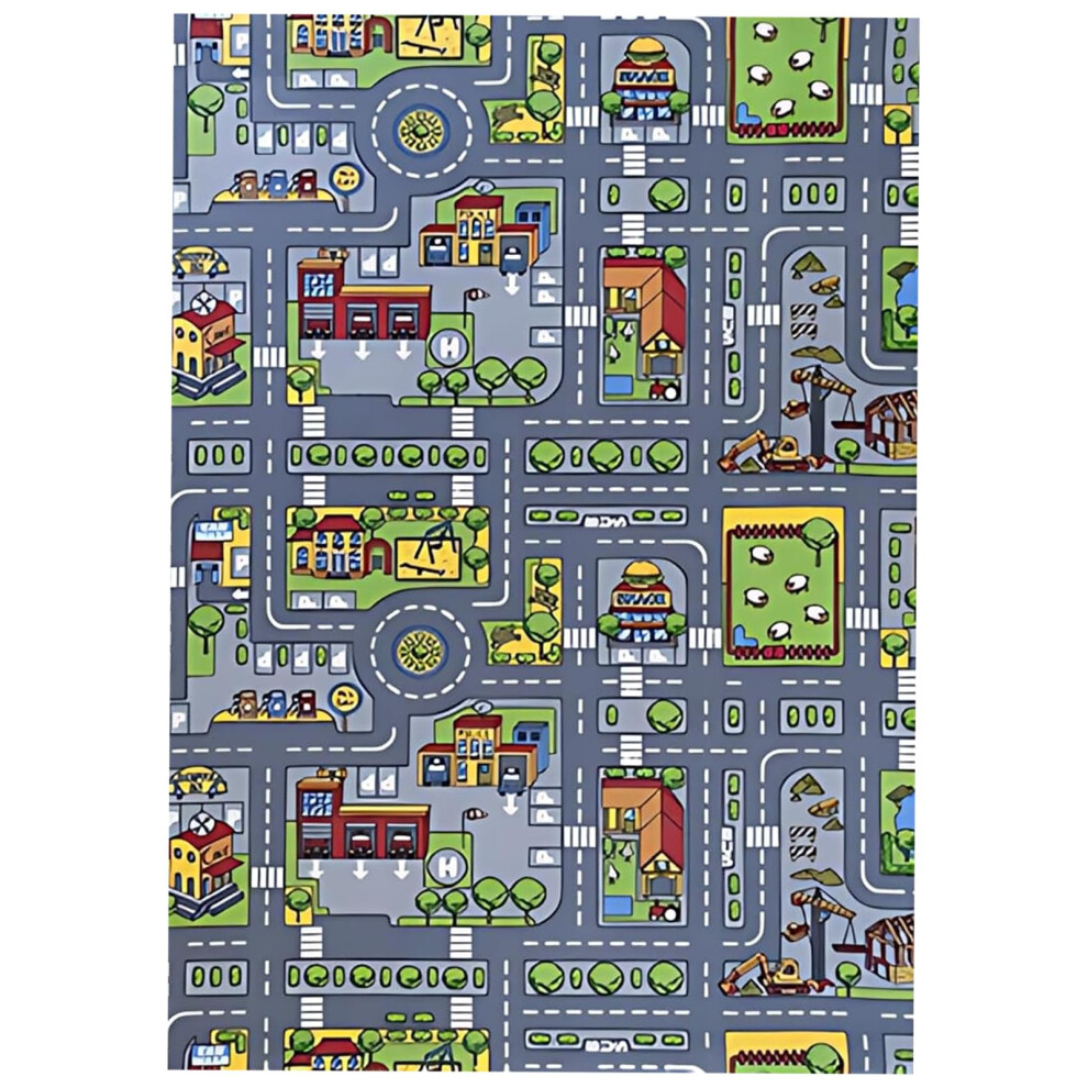 Car Rug, Car Mat For Children, Soft Crystal Velvet Car Play Mats For Kids, Non-Slip Road Mat For Toy Cars, Kids Traffic Map Crawling Play Mats, Durab Zpscxq