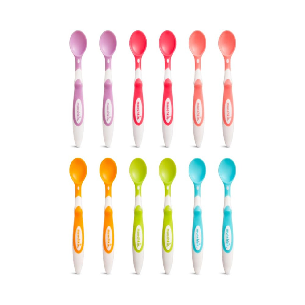 Munchkin Soft Tip Toddler & Baby Spoons| Baby Weaning Spoons Set With Ergonomic Handles| Dishwasher Safe Plastic Cutlery| Bpa Free Baby Feeding Spoon