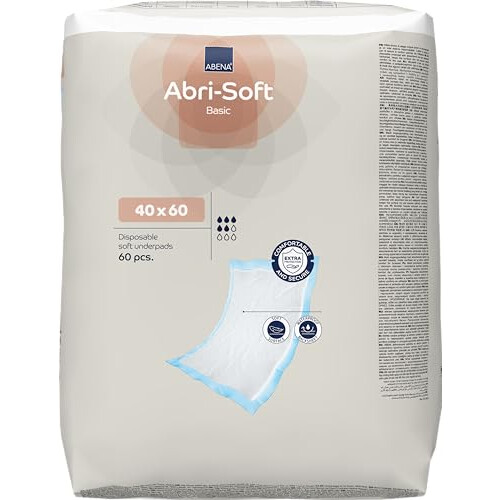 ABENA Abri-Soft Basic Disposable Underpad 40 x 60 cm 800 ml Pack of 60 1