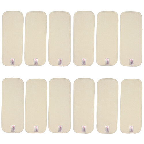 Littles and Bloomz 12 Bamboo Reusable Nappy Insert Cloth Diaper Booster, BB12