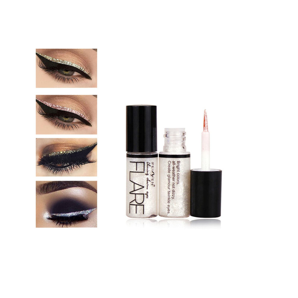Liquid Glitter Eyeshadow and Waterproof Glitter Eyeliner, Longlasting Metallic Shine 3.5g