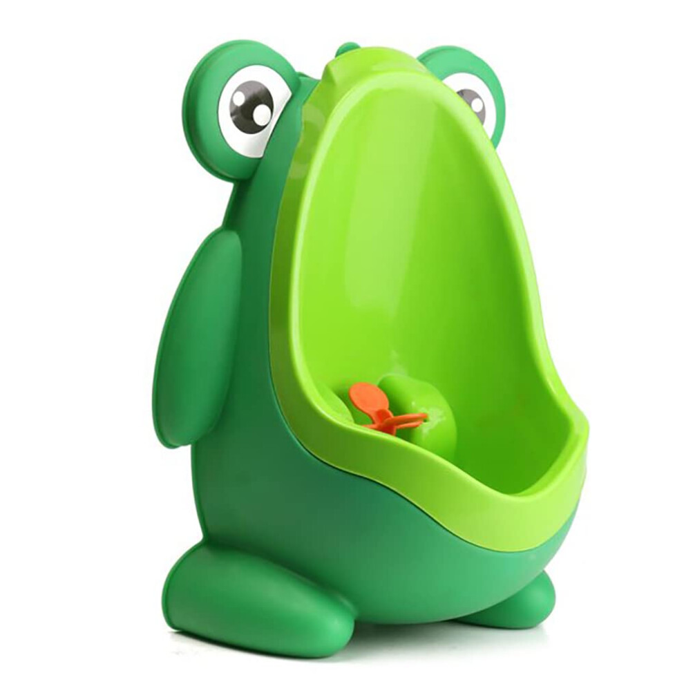 Todo Frog Boy Urinal, Children Toilet Potty Training, Kids Pee Trainer, Rotating Windmill Aiming Target, Adjustable Height, Easy To Clean, Washable (Green