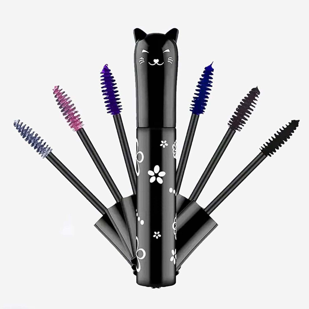 Waterproof Volumizing Mascara Set with Curved Brush for Long Lasting Dramatic Volume 6 Colors