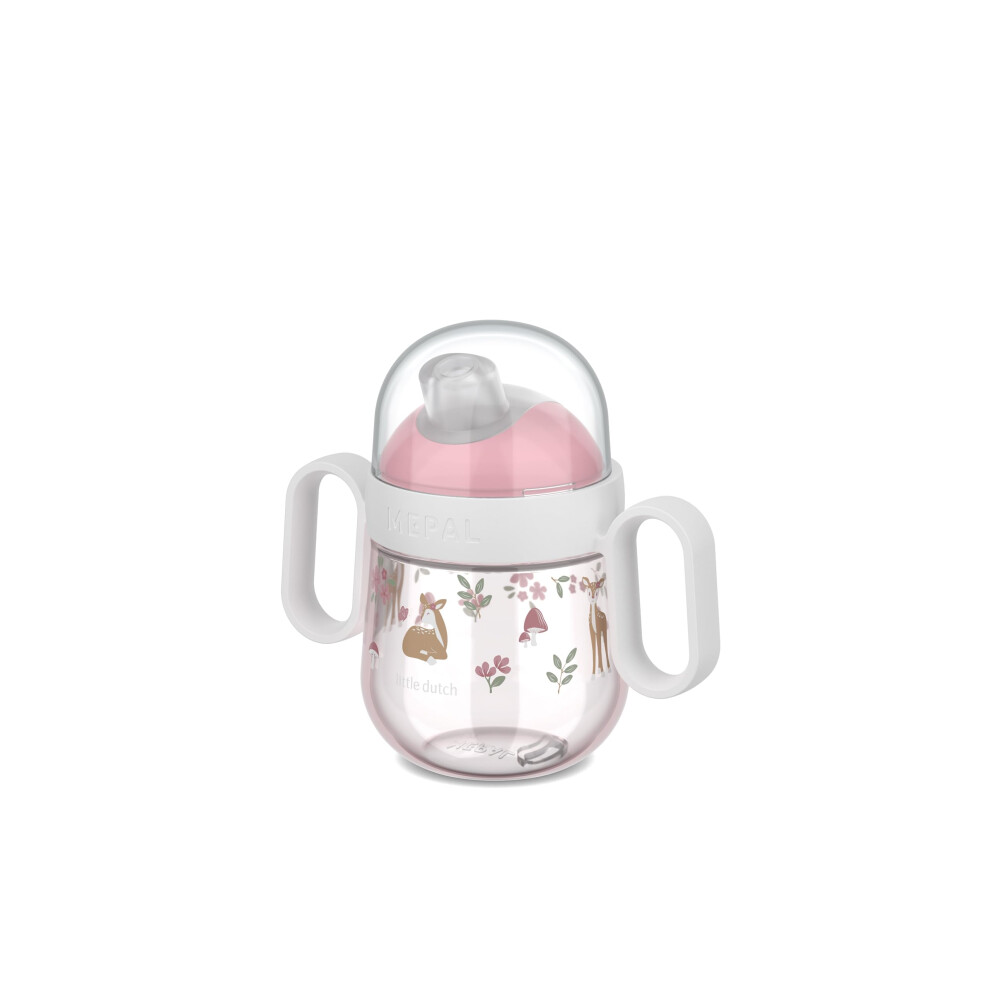 Mepal - Non-Spill Sippy Cup Mio Little Dutch - Leakproof - Clear Cap For On-The-Go Use - Easy-To-Hold Handles - Soft Drinking Spout - 200 Ml - Fairy