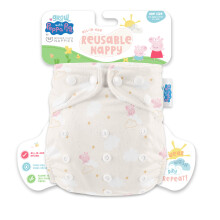 Peppa Pig Reusable Cloth Nappy All-in-One Washable Eco Nappy with Adjustable Fit | Double Leg-Leak Protection, Soft & Absorbent | Baby to Toddler Pot