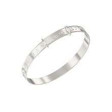 Aeon Expanding Baby Bangle - 925 Sterling Silver | Baby Jewellery for 0-5 Years | Perfect as a Christening Gift for a Boy or Girl | Gift Box & Polish