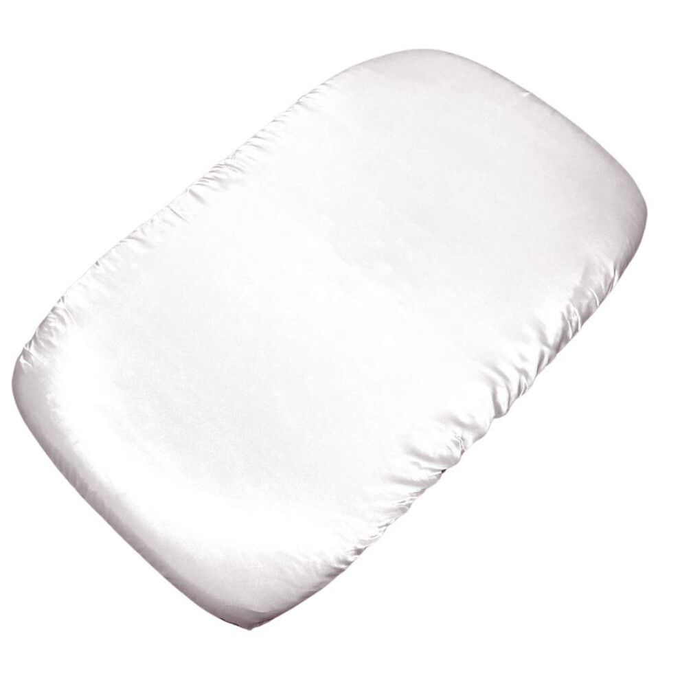 T&T Tim & Tam Mane By Tim & Tam Satin Crib Fitted Sheet (White)