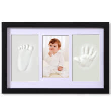 Yiukou Baby Handprint Footprint Makers Kit Keepsake Photo Framed Pictures for Newborn Gifts, Personalized Baby Milestone Gift, Memory Picture Frames