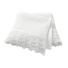 Hadetoto Cotton Baby Blanket for Newborn Soft Knit Boy Girl Blankets Baby Essentials Newborn Gift 100 x 80cm (Baby White)