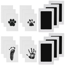 Nabance Baby Handprint and Footprint Kit, 6 Baby Inkless Print Pads, 12 Imprint Cards, Dog Pet Paw Print, Safe Non-Toxic, Imprint Kit, Family Keepsak