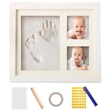 Baby Hand and Footprint Kit, Hand and Foot Print Frame Kit with Clay for Baby, Gift for Birthdays Parties Nursery Decor