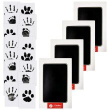 Guador Baby Handprint and Footprint Kit, 4 Baby Inkless Print Pads, 16 Imprint Cards, Baby Footprint Kit, Safe Non-Toxic for Feet and Hands, Family K