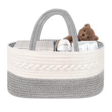 Moseem Nappy Caddy Organiser, Diaper Caddy Baby Essentials for Newborn,Multifunctional Nappy Caddy Organiser Portable Nursery Storage Basket with Cha