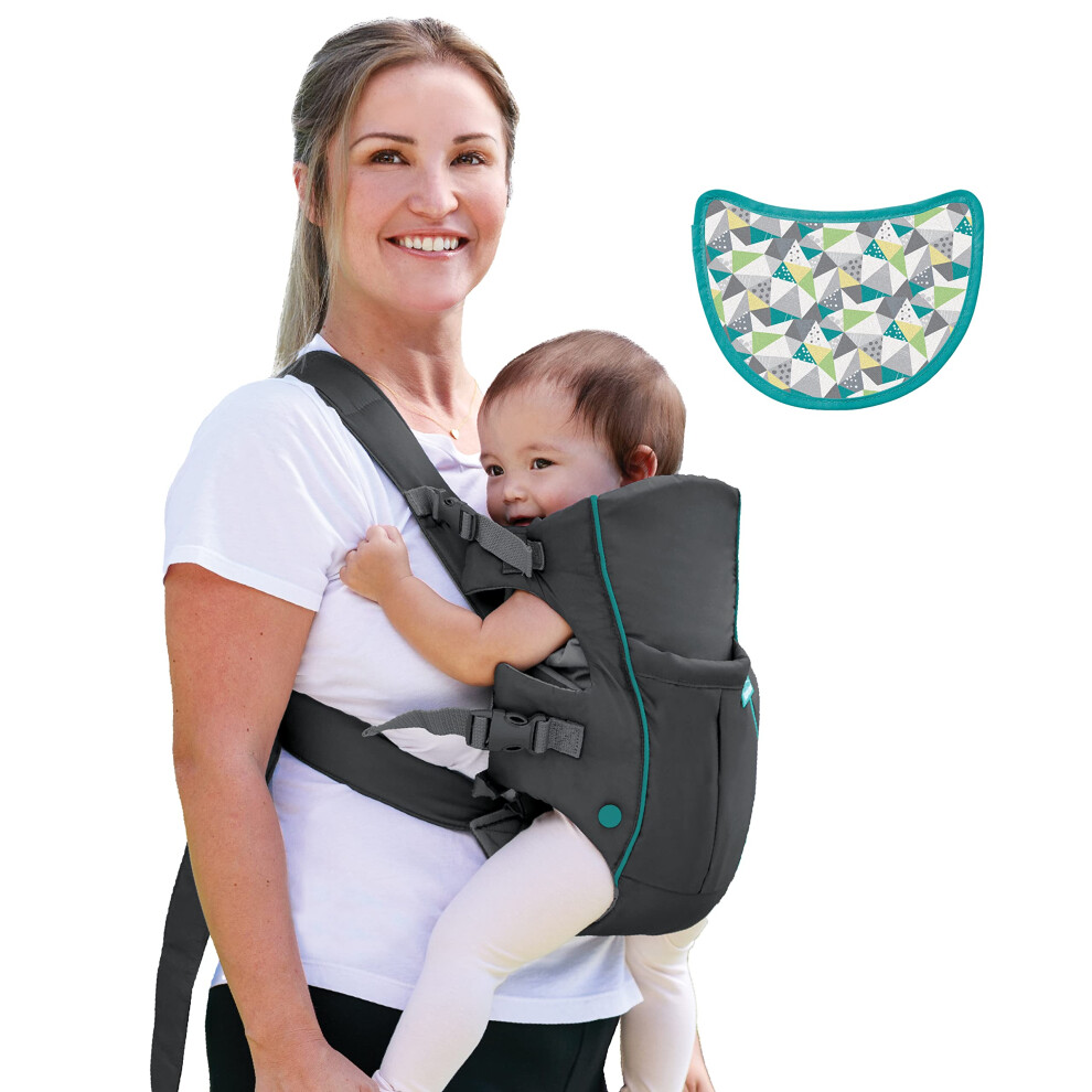Swift Classic Baby Carrier, 2 Ways To Carry With Wonder Cover Bib, Adjustable Strap, Registry Essential, Baby Carrier For Newborn To Toddle Infantino
