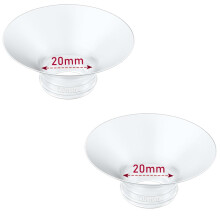IVARONAL Flange Insert 2PCS 20mm Compatible with Momcozy Air1/W1/M9/M6/M5/S12 Pro/V1 Pro/V2 pro, Spectra/Medela/Elvie/NCVI/TSRETE/eufy/Lansinoh/Paruu