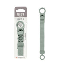 BIBS Loop Pacifier Clip - Sleek, Secure One-Handed Operation, Fits All BIBS and Most Brands, Machine Washable, Slim Profile for Comfort, Ages 0+ - Sa