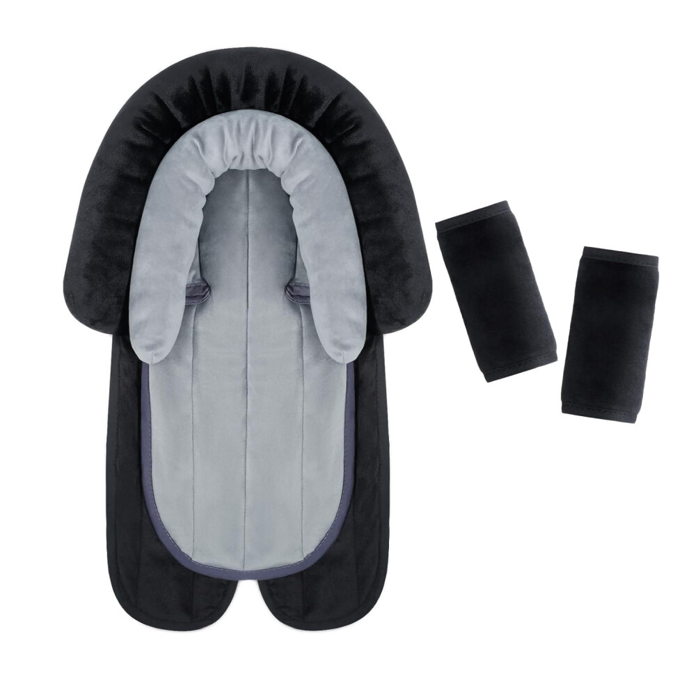 New Babybody Support & Strap Covers Set For Newborn Infant Toddler- Extra Soft Stroller Cushion Pads Car Seat Insert, Perfect For Carseats, Infanzia