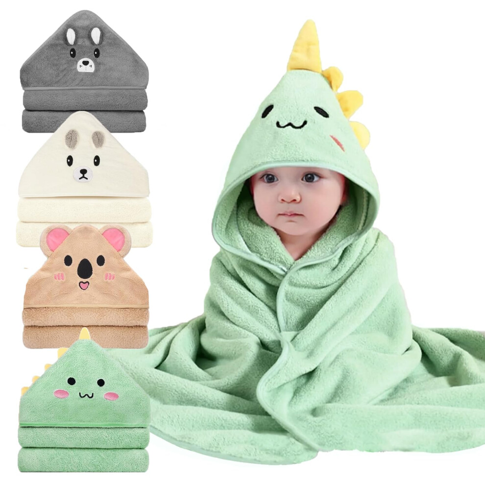 Roxanepig 4 Pack Hooded Baby Towel - Premium Soft Bath Towel For Bathtub For Babie, Newborn, Infant - Ultra Absorbent, Natural Baby Stuff Towel For B