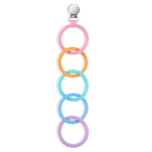 Vicloon Teething Toys for Baby - Baby Teething Rings Clip, Silicone Baby Teething Toys Set, Soothing & Teething Toy, Cooling and Soothing Teething To