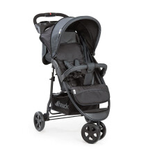 hauck Citi Neo II, Caviar/Stone - 3 Wheeled Pushchair with Raincover, Cup Holder & Tray, Lightweight (only 7.5 kg), Compact & One Hand Folding, XL Ba