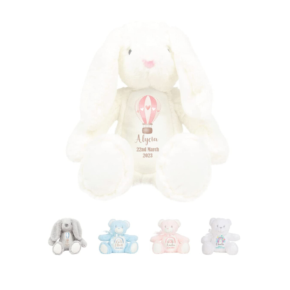 Personalised Teddy Bear For Girl New Boy Baby Gift Newborn Baby Present 1St Birthday Gift 2Nd 3Rd 4Th 5Th Teddies Christening Baptism First Hoolaroo