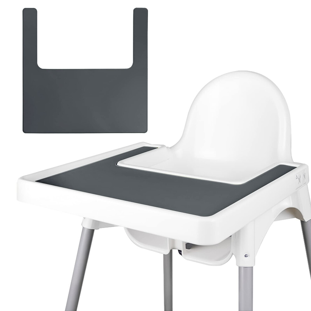 Lomgwumy High Chair Placemat, Durable For Ikea High Chair Placemat, Clean And Hygienic, Suitable For Ikea Antilop Highchai, For Toddlers And Babies (Grey)