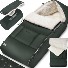 MONZANA Baby Footmuff with Hand Warmer | Reflective Strips | Cuddly Winter Blanket | Lockable Headrest | 5-Point Belt Compatible | Zip Removable Was