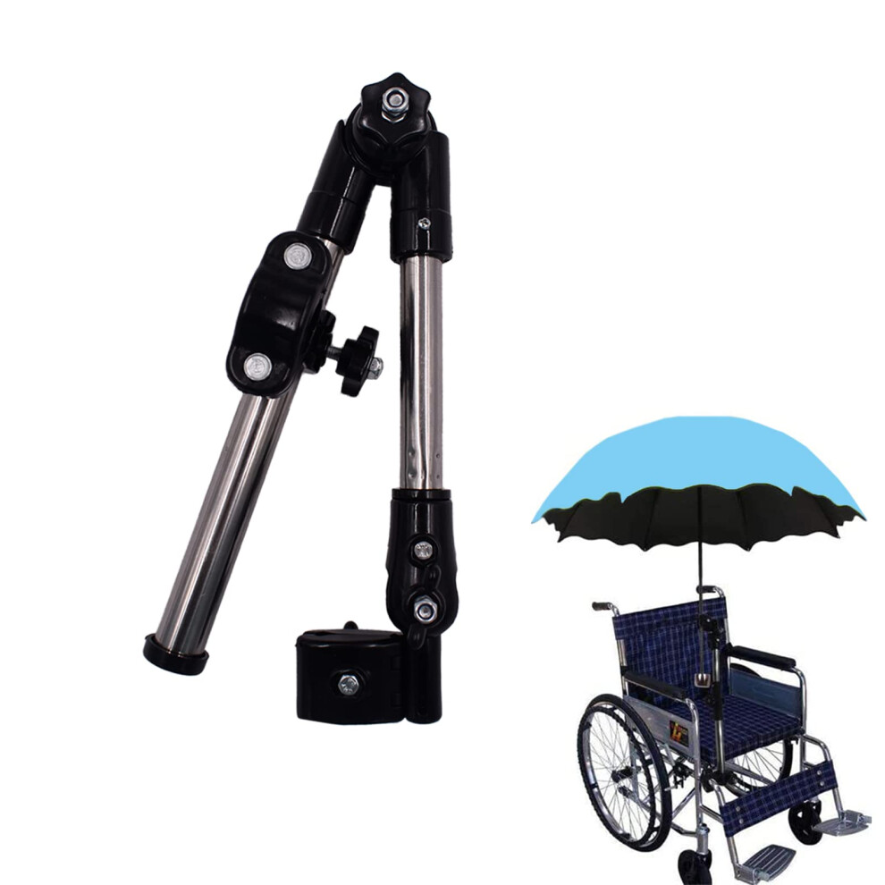Anglepingping Umbrella Mount Holder, 180 Adjustable Umbrella Holder For Stroller, Umbrella Clamp Bike Umbrella Stretch Mount Stand Holder For Baby Stroller Bicycl