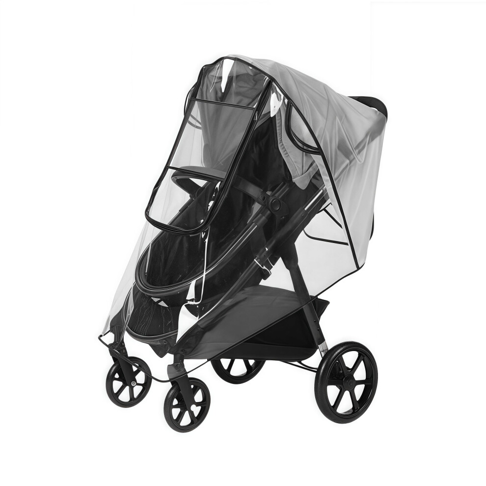 Universal Rain Cover For Pushchair, Stroller Rain Cover With Large Window, Good Air Circulation, Free Of Harmful Substances – Transparent Sylvtoyvx