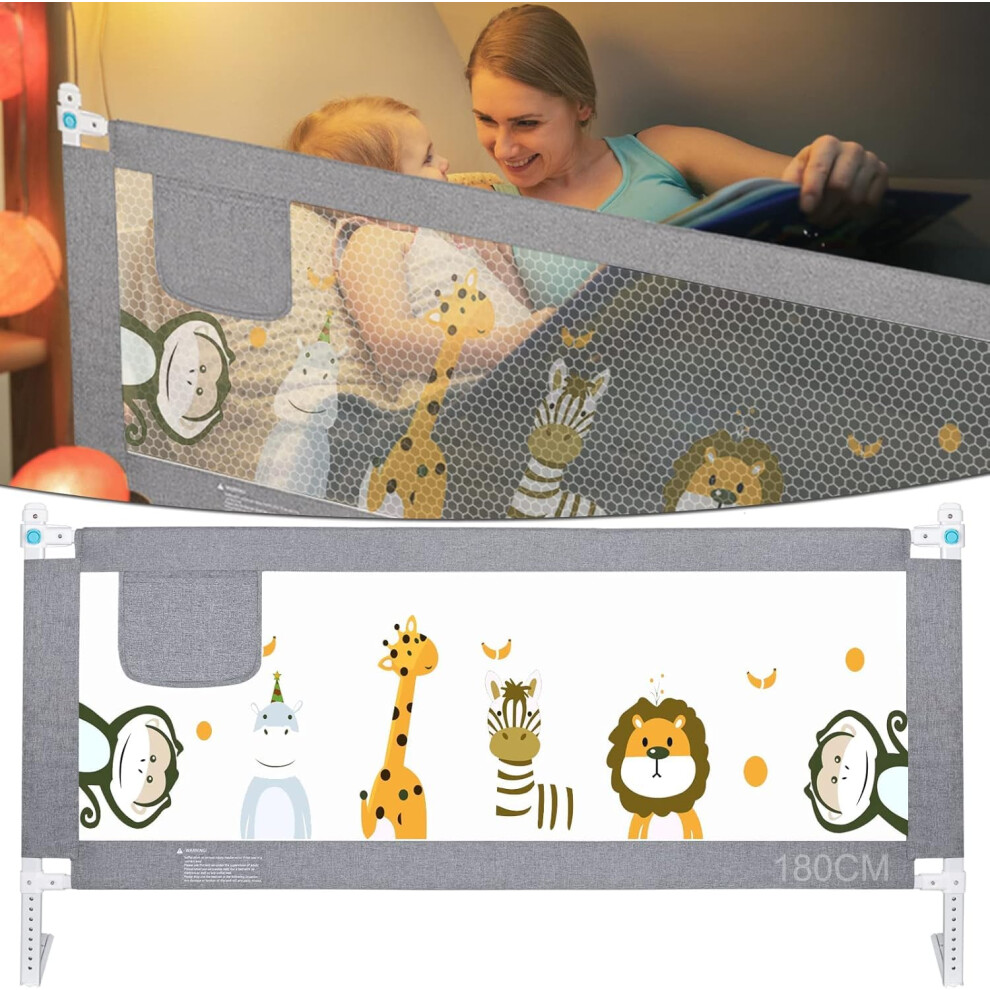 1.5M/1.8M/2M Bed Guard Bed Rails For Toddler Baby Bed Side Safety Rails For Children Kids, Multiple Sizes Guard Rails For Cot Bed Single Bed Double B Lqikarl