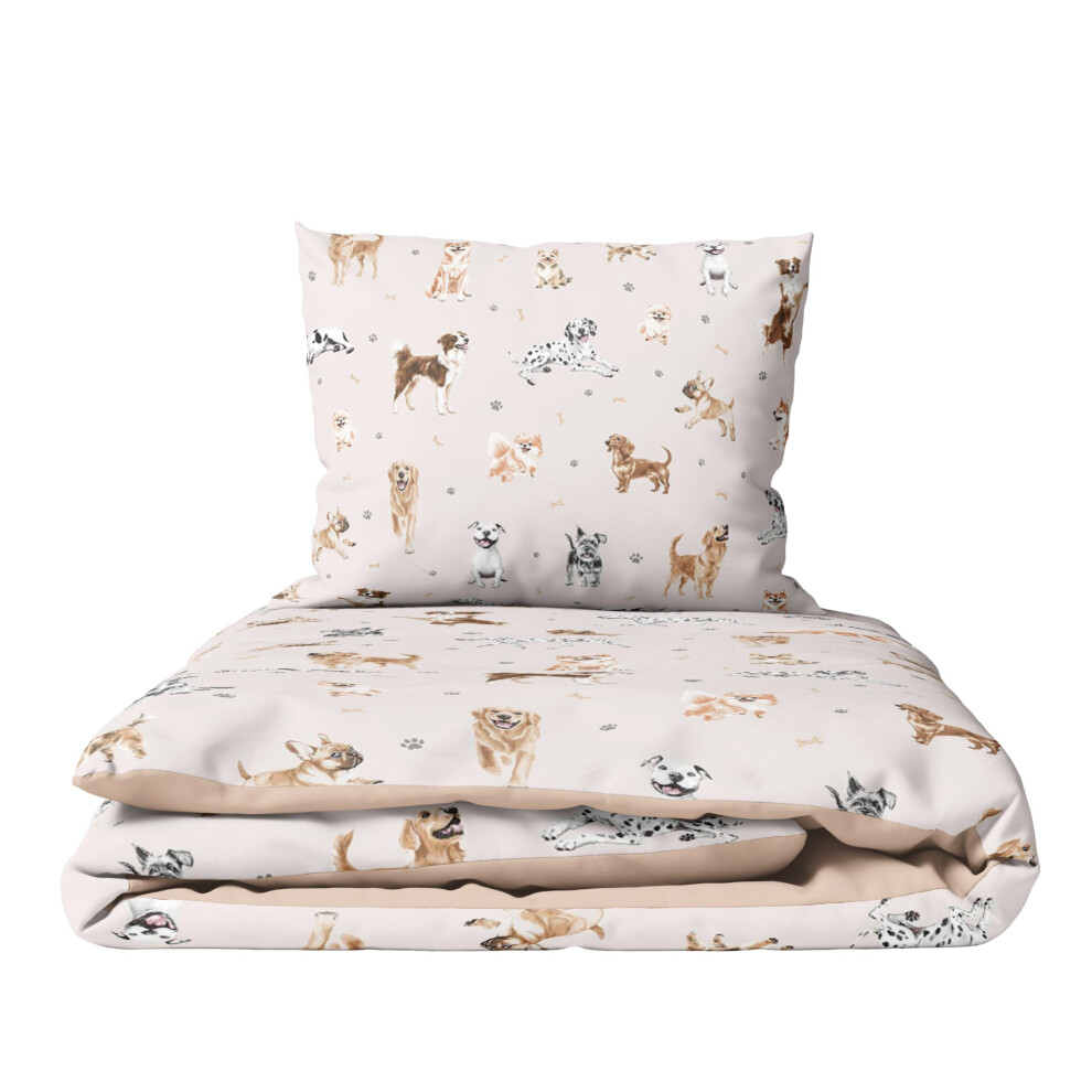 2 Piece Children Quilt Duvet & Pillow Set 80X70 Cm 12M+ (Doggies) Baby Comfort