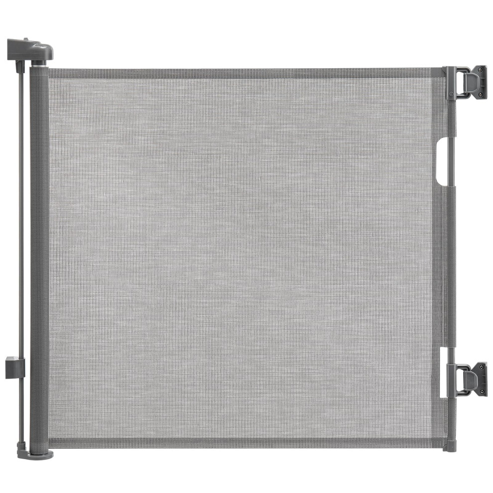 Crownshop Retractable Gate, Baby & Dog Stair Gate, Extends Up To 55" Wide - One Handed Operation For Doorways/Hallways (Grey, 140Cm)