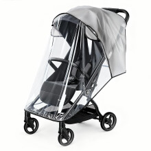 Universal Rain Cover for Pushchair, Transparent Pram Rain Cover for Stroller All Seasons Wind Snow Dust Protection Waterproof Breathable Baby Buggy C