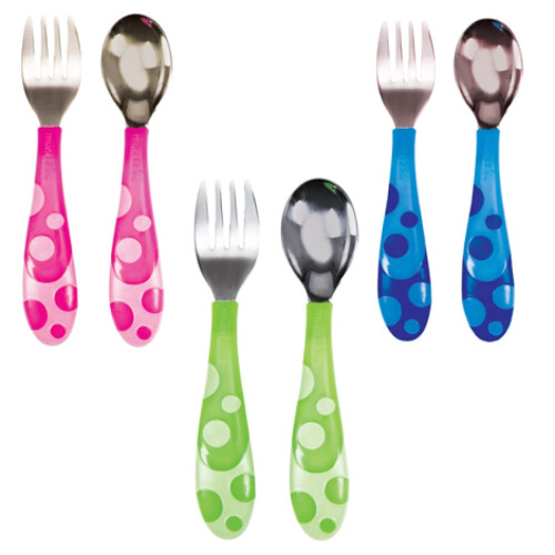 Munchkin Munchkin Toddler Fork and Spoon Set (1 Spoon and 1 Fork ) Assorted colours