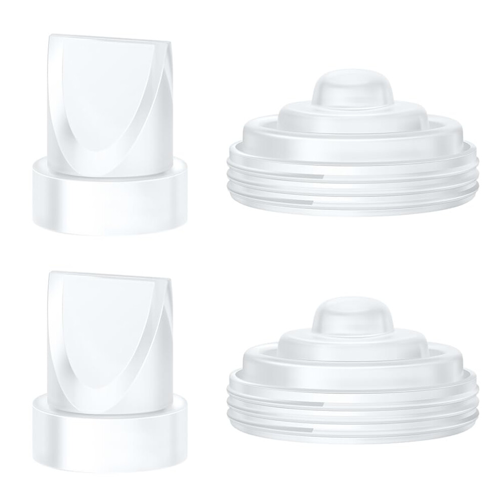 2Pcs Duckbill Valves And 2Pcs Diaphragm Compatible With Momcozy M5 Wearble Breast Pump, Breast Pump Replacement Accessories For M5 Momcozy, M5 Pump R Gocroween