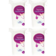 Happy Bees Bundle Cotton Tree Large Cotton Wool Pads 40 per Pack. (4 Pack Square)
