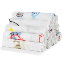 Aolso Baby Washcloths, 15pcs Muslin Cotton Baby Towels, 20x20 cm 4 Layers Cotton Baby Muslin Squares, Soft Baby Muslin Cloths, Absorbent & Breathable