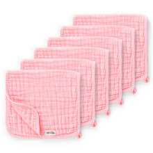 Maliton Muslin Cloths for Baby, 6 Pack Burp Cloths for Baby,100% Cotton 6 Layers Absorbent& Soft& Breathable Baby Muslins Pack,50x25CM Muslin Squares