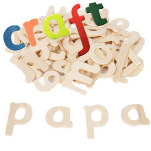 Lowercase Wooden Letters – 60pcs Natural Alphabet Letters for Kids Crafts, Classroom Phonics & Learning | Sassoon Style
