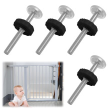 4pcs Baby Gate Fixtures M10 Stair Gate Screws Thread Spindle Rods Extra Long Stairgate Pressure Mounted Bolts Stairgate Pressure Fit Screws For Baby