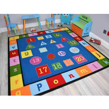 Small Large Boys Girls Kids Alphabet Numbers Childrens School Bright Rugs Mats (80cm x 120cm)
