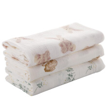 GSrenyu 3 Pcs Large Baby Muslin Cloths 100x100cm Muslin Blankets Swaddle Blanket Burp Cloths Newborn Essentials Shower Gifts For Baby Shower