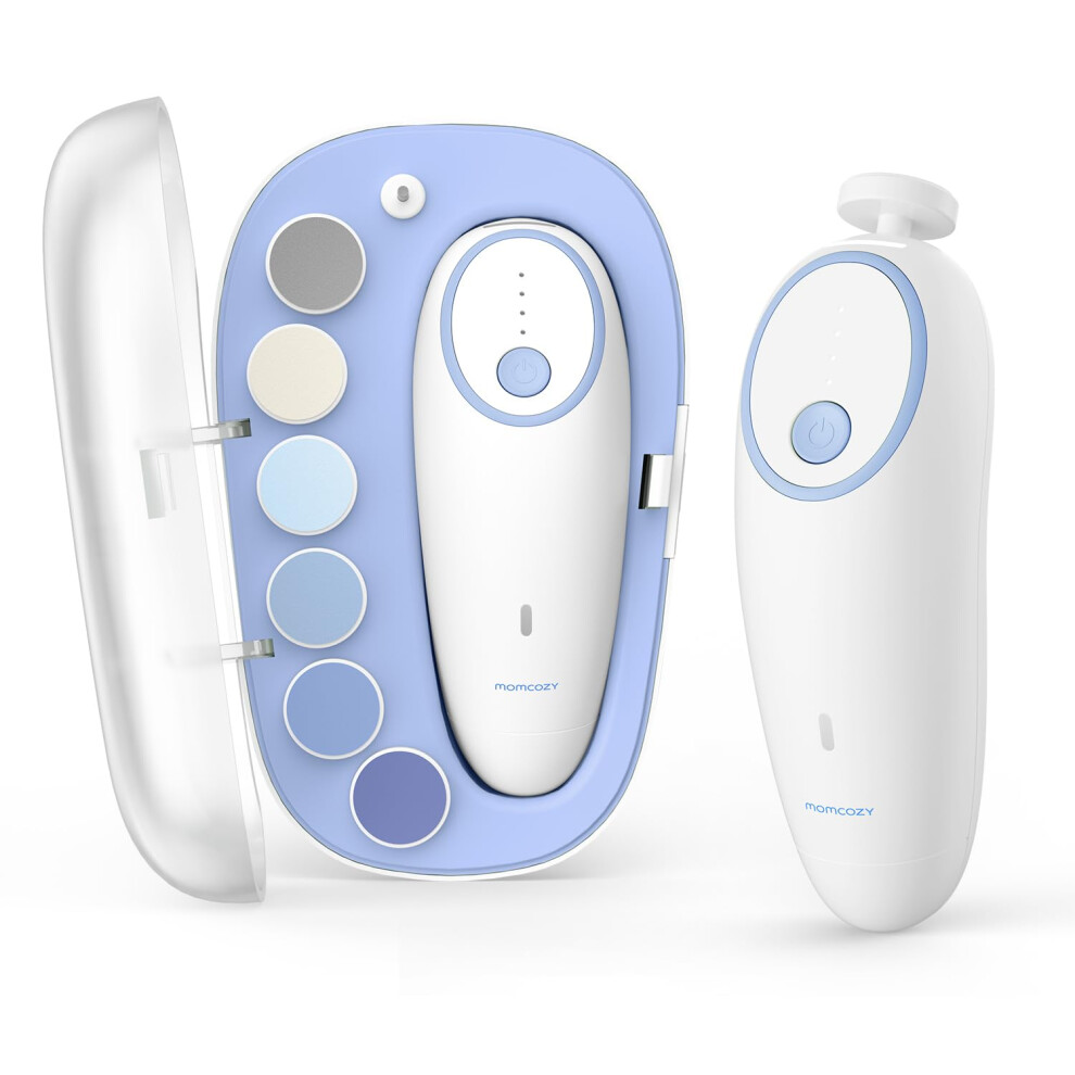 Baby Nail File Electric, Gentle Baby Nail Trimmer Electric Rechargeable, Baby Nail Clipper Electric, 360 Fog Led Gentle 7 Grinding He Light Momcozy