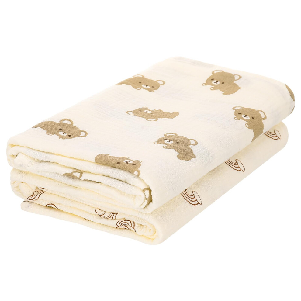 2 Pack Large Muslin Cloths For Baby 100X100cm Muslin Swaddle Blankets Cotton Swaddle Cloth Baby Essentials For Newborn Gsrenyu