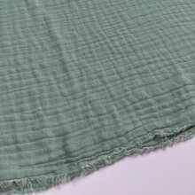 Double Gauze 100% Cotton Plain Fabric Dress Making Lightweight Muslin Baby Swaddle Blankets Scarves Summer Clothing | 53" - 135 cm Wide | per Half Me