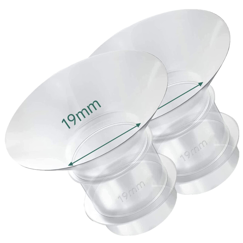 Mommed Breast Pumps Accessories, 19Mm Flange Inserts For 24Mm Silicone Breast Shield/Flange Inserts, 19Mm Flange Inserts To Reduce 24 Mm Nipple Tunne